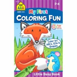 Cheap 😍 School Zone My First Coloring Adventure Little Busy Book 🎉