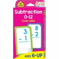 New 👍 School Zone Subtraction 0-12 Flash Cards ✔️