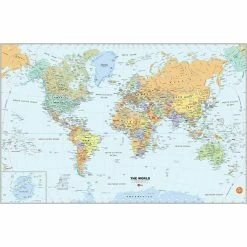 TF Publishing Shop 9 Cheap ⌛ Other Brands World Dry Erase Map ⭐