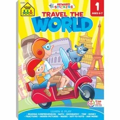 Wholesale 🌟 School Zone Travel The World First Grade Workbook ❤️