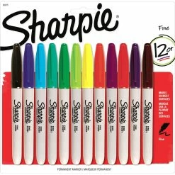 Budget 🥰 Sharpie 12 Pk. Assorted Permanent Fine Point Markers 😉