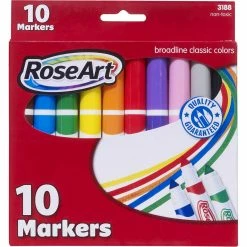 Outlet ⭐ RoseArt Broad Tip Markers, 10 Pk. 🥰