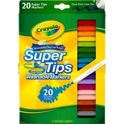 Flash Sale 😍 Crayola Washable Super Tips Markers 20 Pc. Set 🧨