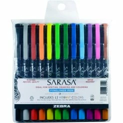 Discount 😍 Zebra Sarasa Fineliner Pen 0.8mm Assorted 12 Pk. 🔥