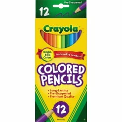 Coupon ⭐ Crayola Assorted Colored Long Pencils 12 Pk. 😍