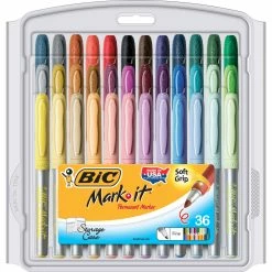 Brand new 🌟 BIC Color Collection Mark-It Permanent Markers Fine Point, 36 Pc. 💯