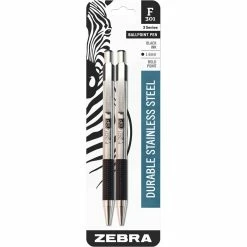 Wholesale 🔥 Zebra F-301 Bold Retractable Ballpoint 1.6mm Black 2 Pk. 🎁