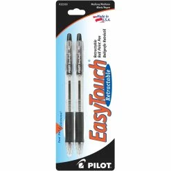New 🎁 Pilot Pen Easy Touch Black Medium, 2 Pk. 👍