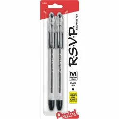 Best Sale ⭐ Pentel R.S.V.P. Medium Ballpoint Pens Black 2 Pk. 🛒