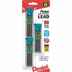 Best Sale 😍 Pentel Super Hi Polymer Leads 0.7mm Medium HB 90 Pc. 🔔