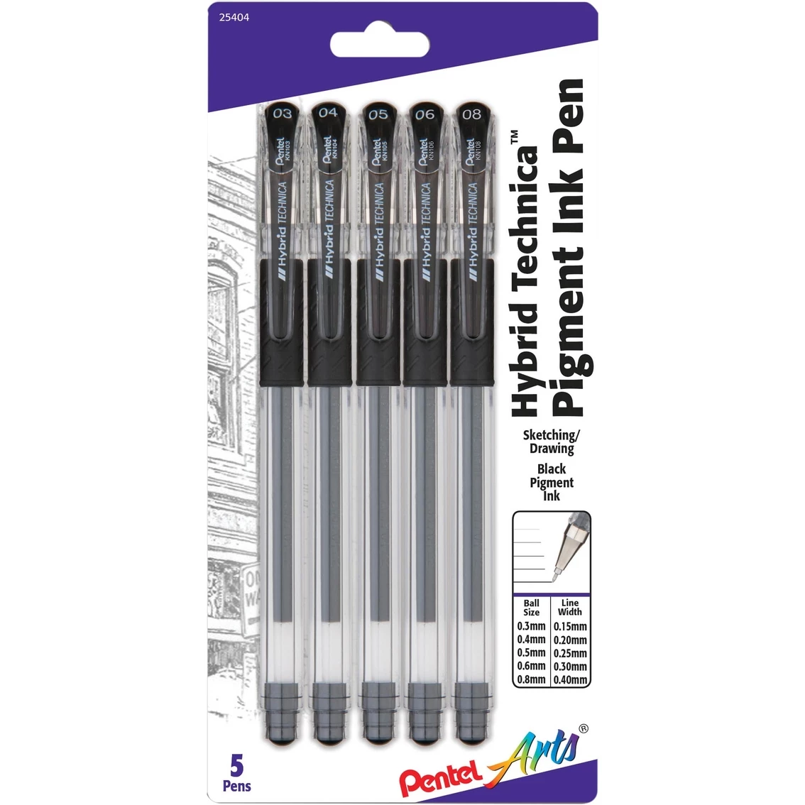 Outlet 🎉 Pentel Arts Hybrid Technica Gel Pen Assorted Tip Sizes 5 Pk. 😍 1 Outlet 🎉 Pentel Arts Hybrid Technica Gel Pen Assorted Tip Sizes 5 Pk. 😍