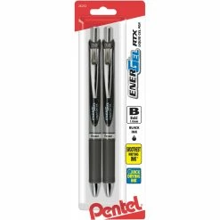Best deal 💯 Pentel Energel Deluxe RTX Retractable Liquid Gel Pen Black 2 Pk. 🛒
