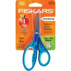 Brand new 🥰 Fiskars Softgrip 5 In. Left-Handed Precision-tip Kids Scissors 🔔