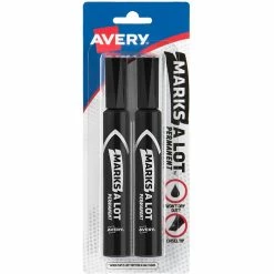 Promo 🛒 Avery Marks A Lot Chisel Tip Permanent Marker Set 2 Pk., Black 👏