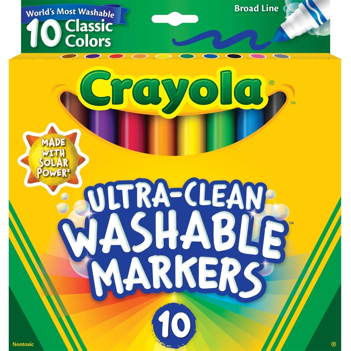 New ⌛ Crayola Ultra-Clean 10 Ct. Broad Line Markers 🔔 1 New ⌛ Crayola Ultra-Clean 10 Ct. Broad Line Markers 🔔