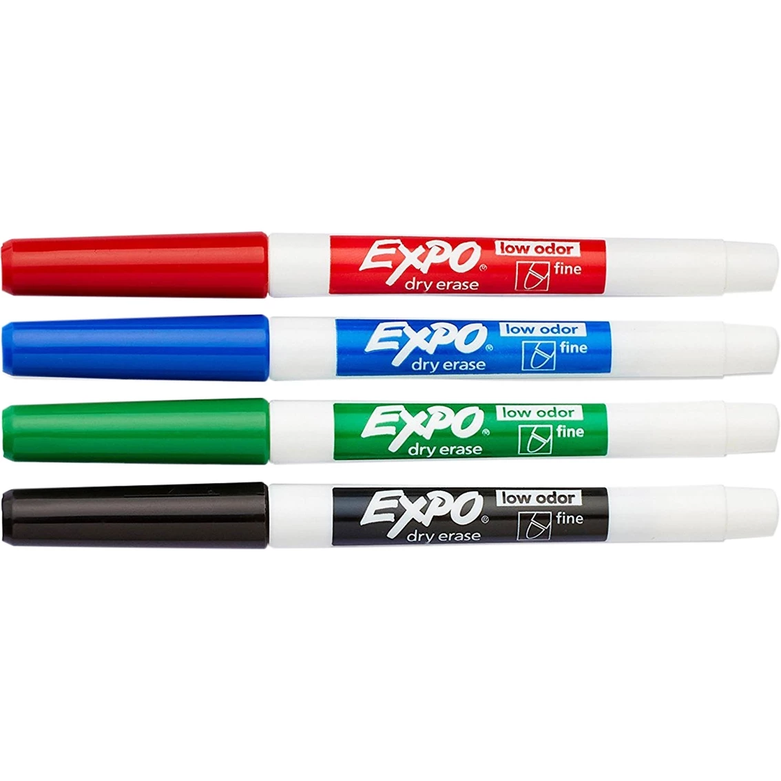 Budget ✨ Expo Low Odor Fine Point Assorted Color Dry Erase Markers 4 Pk. 💯 1 Budget ✨ Expo Low Odor Fine Point Assorted Color Dry Erase Markers 4 Pk. 💯