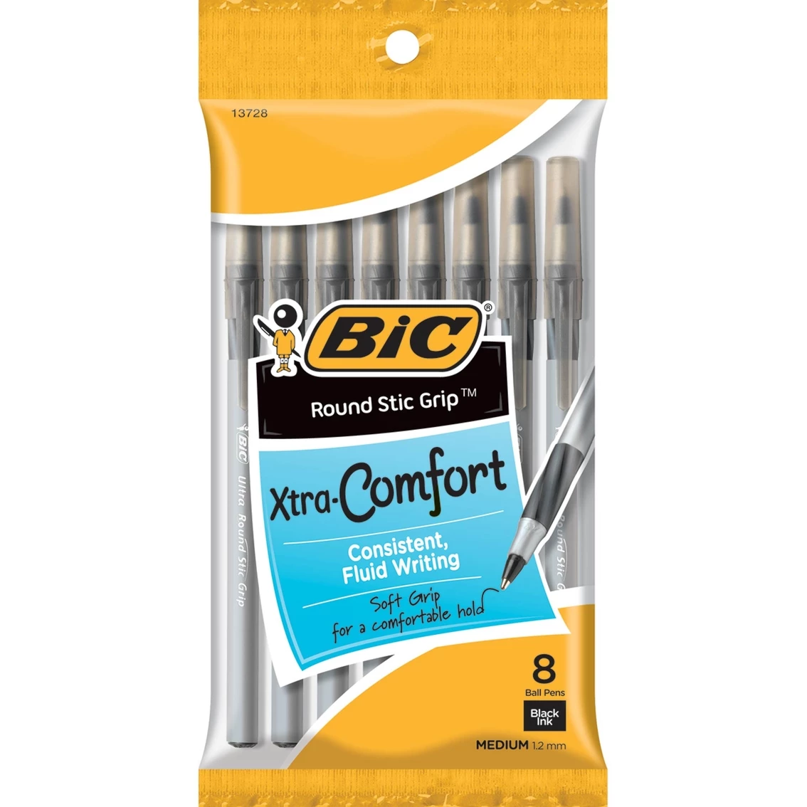 Budget 🥰 BIC Round Stic Grip Xtra Comfort Black Ballpoint Pen 8 Pk. ✨ 1 Budget 🥰 BIC Round Stic Grip Xtra Comfort Black Ballpoint Pen 8 Pk. ✨