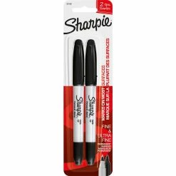 Promo 🔔 Sharpie Twin Tip Fine And Ultra Fine Permanent Markers 2 Ct., Black 🎉