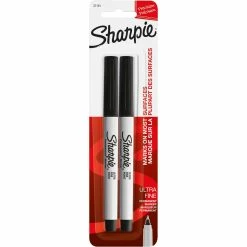 Best Pirce 🎁 Sharpie Permanent Ultra Fine Point Markers, Black 2 Ct. 🧨