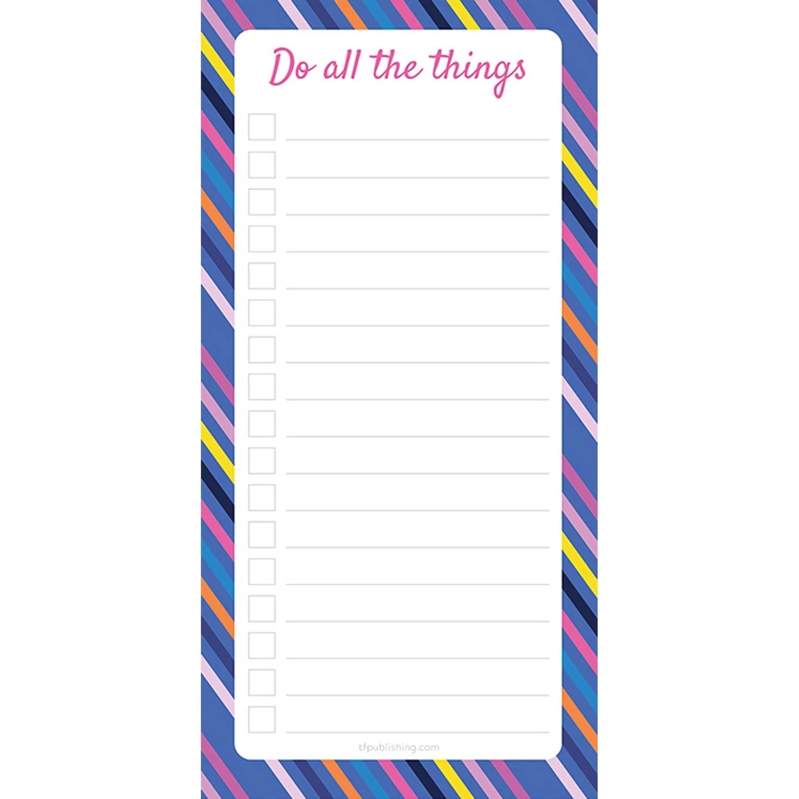 Outlet ???? TF Publishing Bright Stripes Magnet List Pad ???? 2 Outlet ???? TF Publishing Bright Stripes Magnet List Pad ???? - Image 2