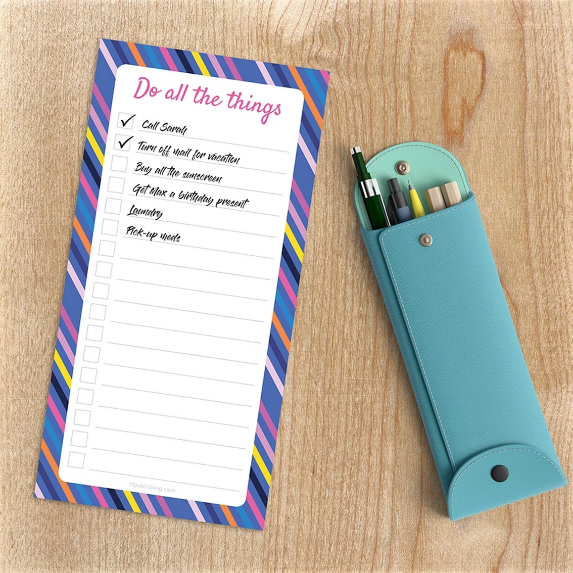 Outlet ???? TF Publishing Bright Stripes Magnet List Pad ???? 3 Outlet ???? TF Publishing Bright Stripes Magnet List Pad ???? - Image 3