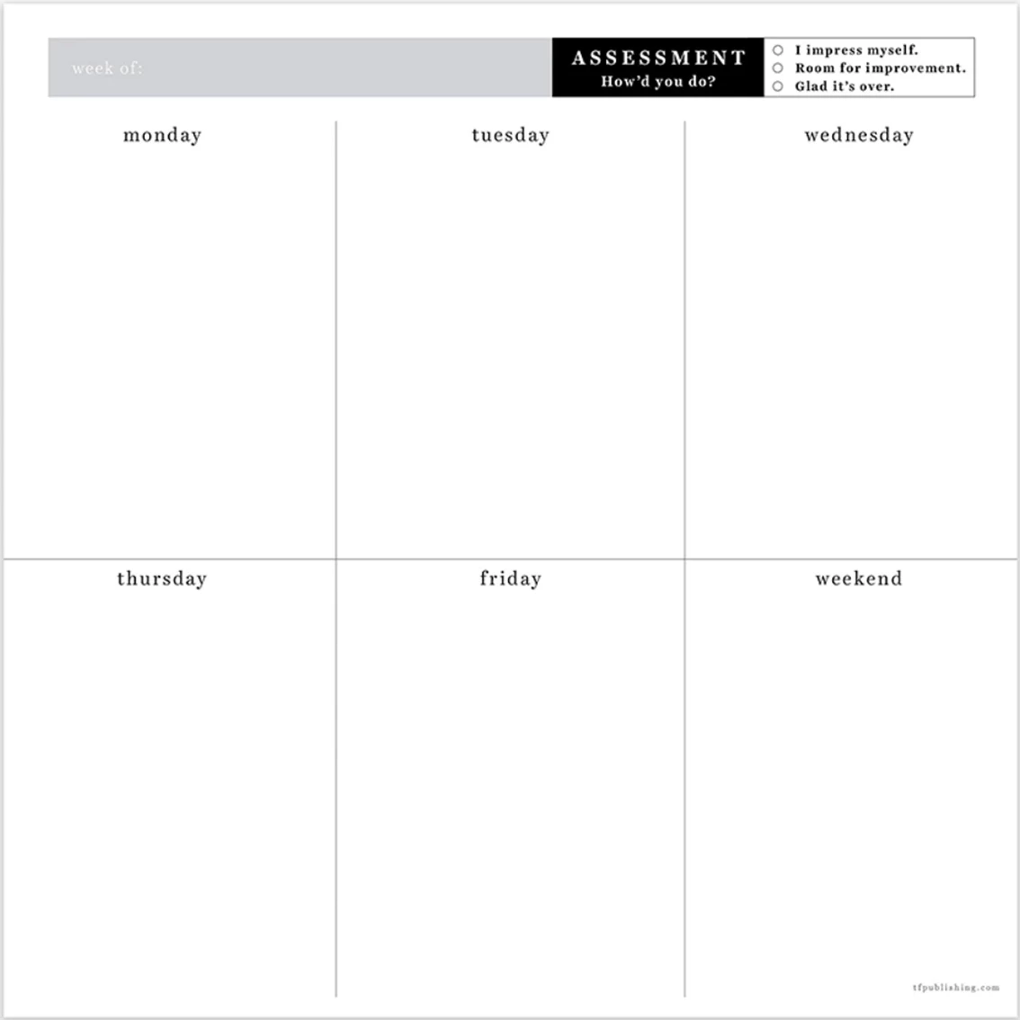Hot Sale ⌛ TF Publishing Undated Executive Weekly Square Schedule Pad ???? 1 Hot Sale ⌛ TF Publishing Undated Executive Weekly Square Schedule Pad ????