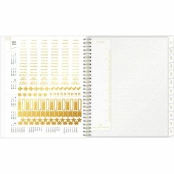 Outlet 🎁 Bluesky Blue Sky Day Designer Rugby Stripe Black Frosted 8 In. X 10 In. Planner 🥰 -TF Publishing Shop unnamed file 502