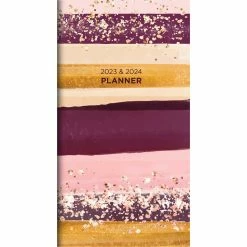 Cheapest ⌛ TF Publishing 2023-2024 Glitter Gold Stripes 2 Year Small Monthly Pocket Planner 🤩