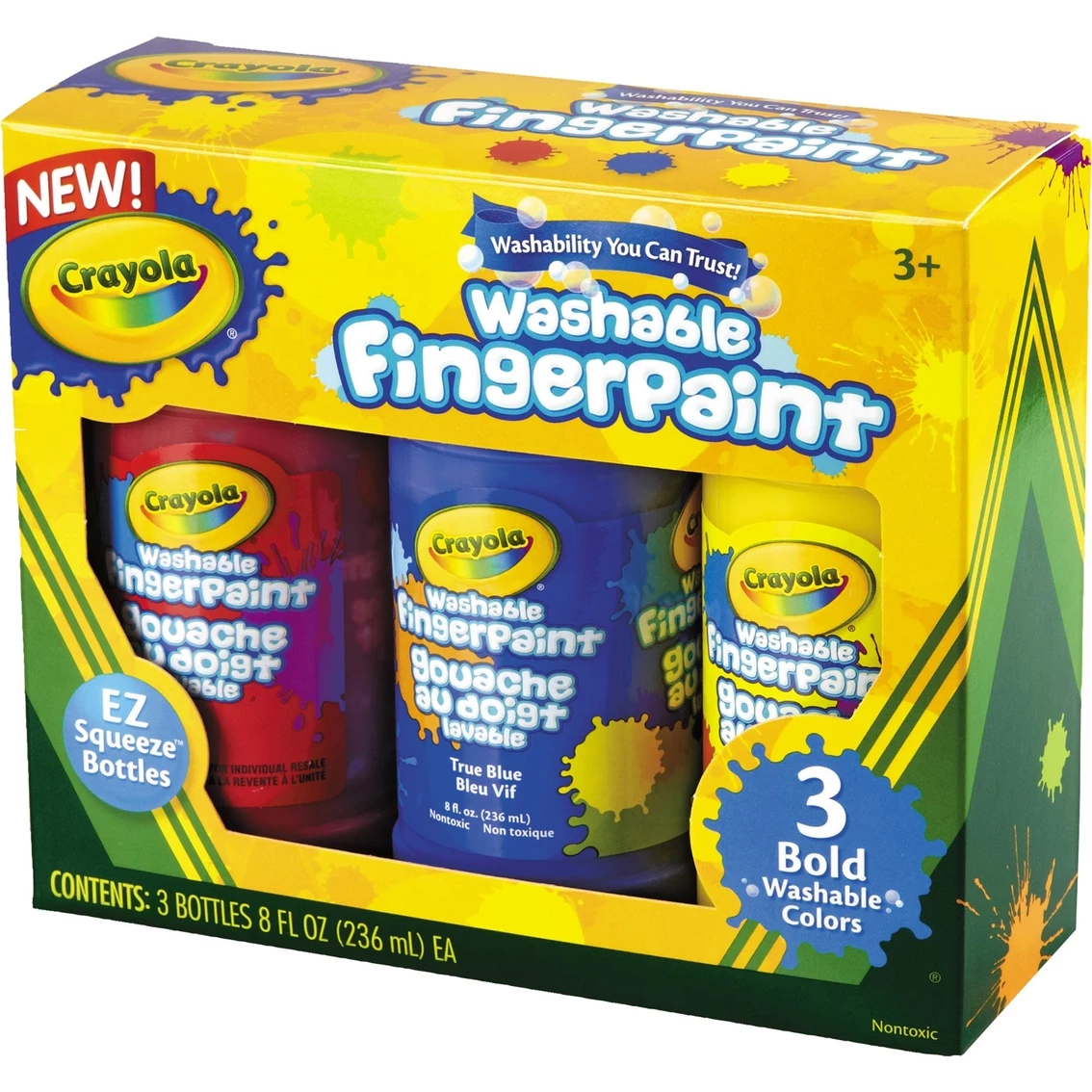 Brand new 👏 Crayola Washable Bold Fingerpaint, Primary Colors, 3 Ct. ⭐ 2 Brand new 👏 Crayola Washable Bold Fingerpaint, Primary Colors, 3 Ct. ⭐ - Image 2
