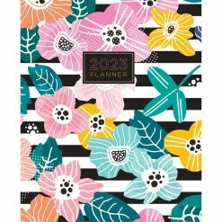 Brand new ⌛ TF Publishing 2023 Flower Stamps Large Monthly Planner 🔥