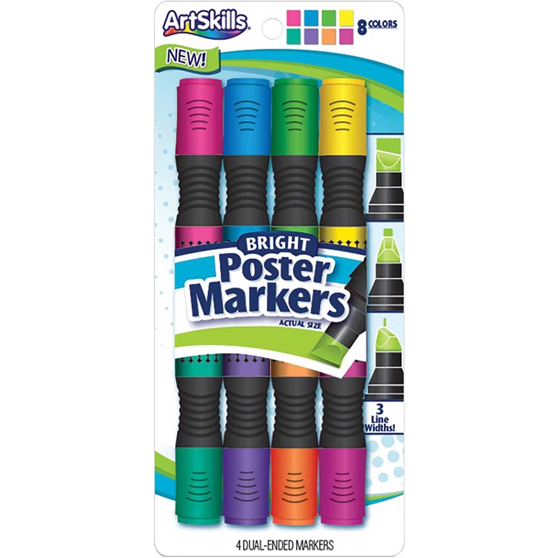 Hot Sale 😉 Artskills Dual Ended Poster Markers 8 Colors 4 Pk. 🥰 1 Hot Sale 😉 Artskills Dual Ended Poster Markers 8 Colors 4 Pk. 🥰