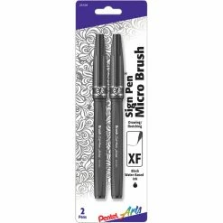 Best Sale 👏 Pentel Arts Sign Pen Micro Brush With Black Ink 2 Pk. 🌟